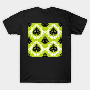 Victorian Modern Lacy Damask Pattern T-Shirt